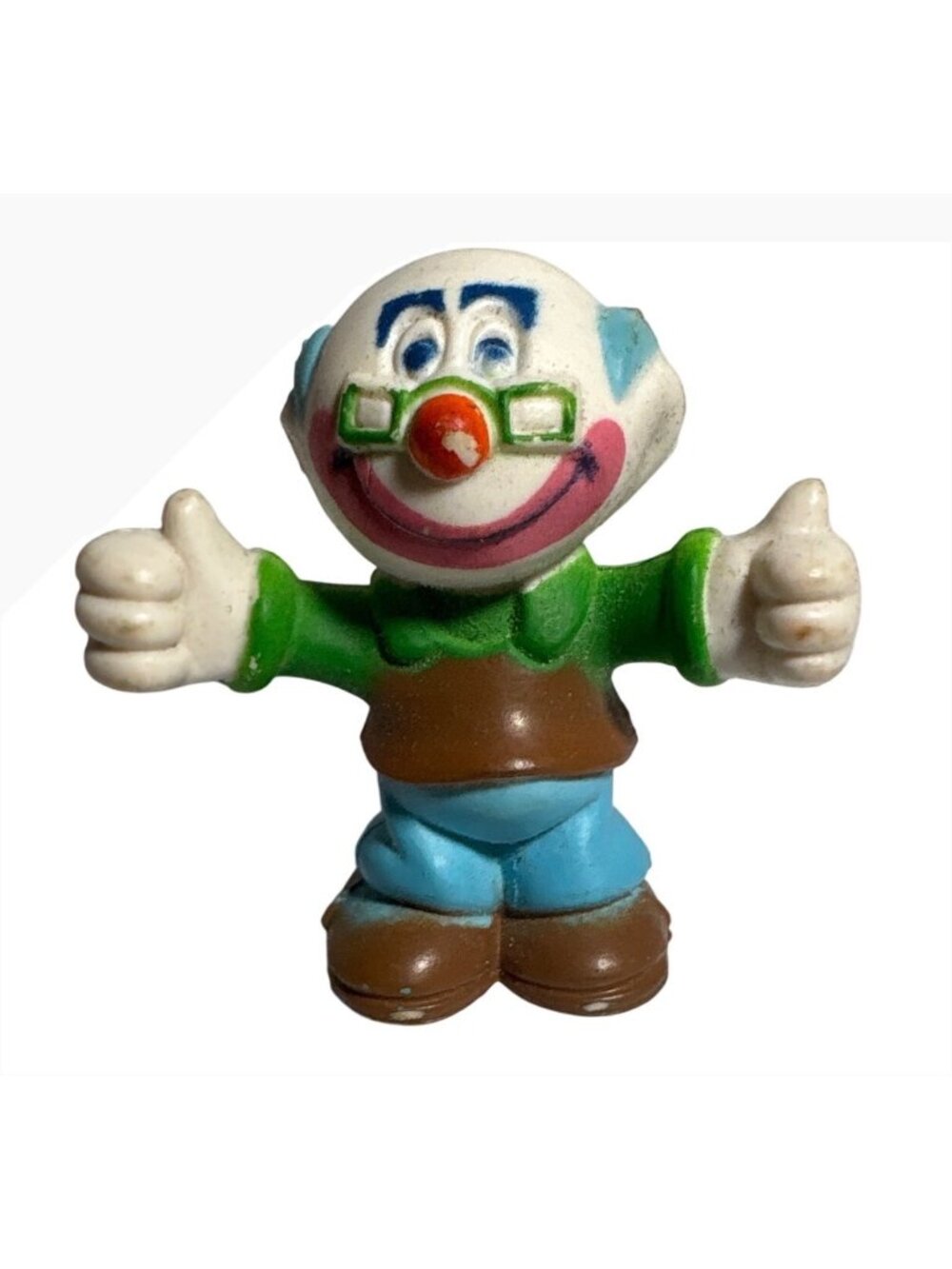 Vintage 1981 Mego Corp Grandpa Clown Miniature Figure 2" Plastic Toy Hong Kong